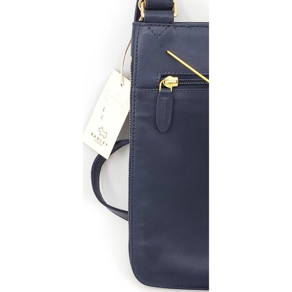 New Radley London Blue Leather Pockets Medium Zip Around Pocket $158.00 - Picture 7 of 10